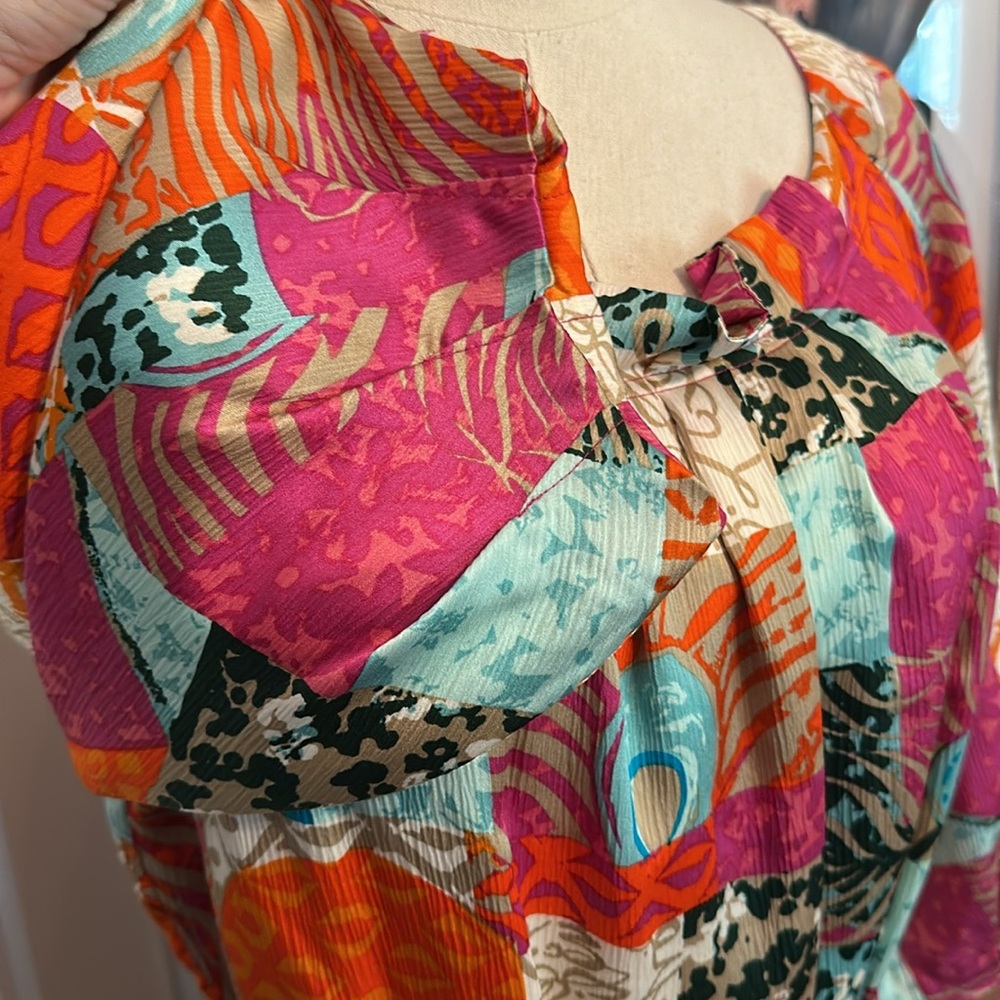 Lilly Pulitzer Keating Patchwork Silk Lined Tie W… - image 5